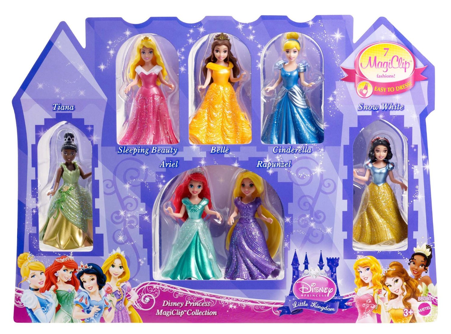 Bảy nàng công chúa Disney Disney Princess Little Kingdom Magiclip 7-Doll Giftset