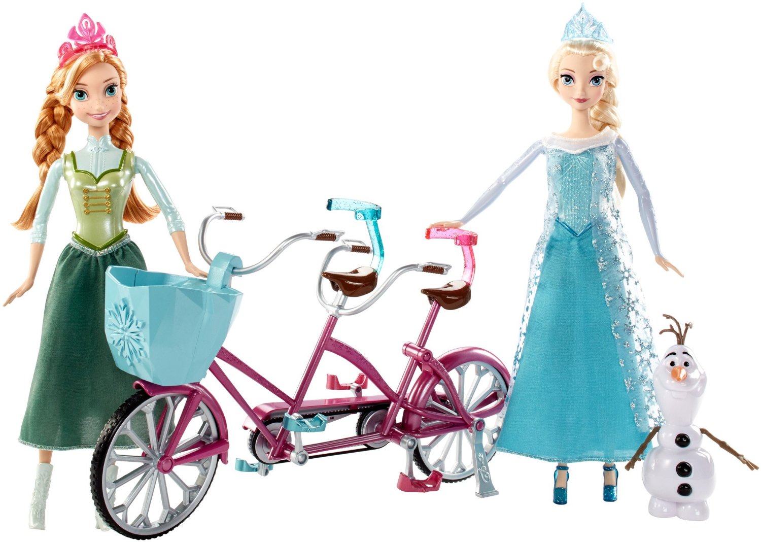 Bộ đồ chơi công chúa Frozen và chiếc xe âm nhạc Disney Frozen Anna and Elsa's Musical Bicycle Playset