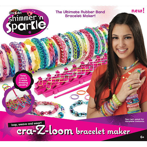 Bộ đồ chơi làm vòng trang sức Sparkle Cra-Z-Loom Rubber Band Bracelet Maker