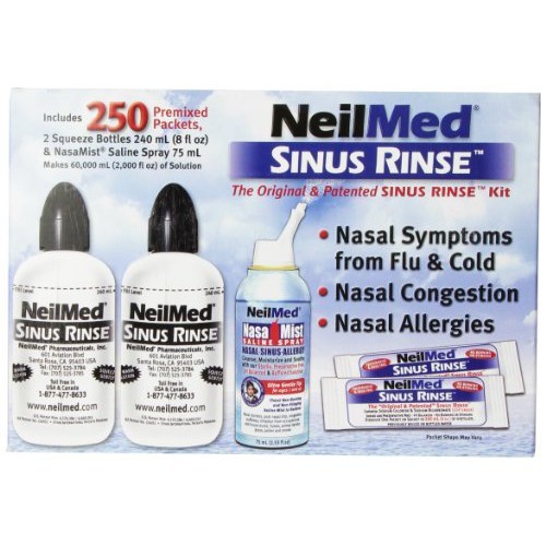 Bộ dụng cụ rửa mũi NeilMed Sinus Rinse, 250 gói muối