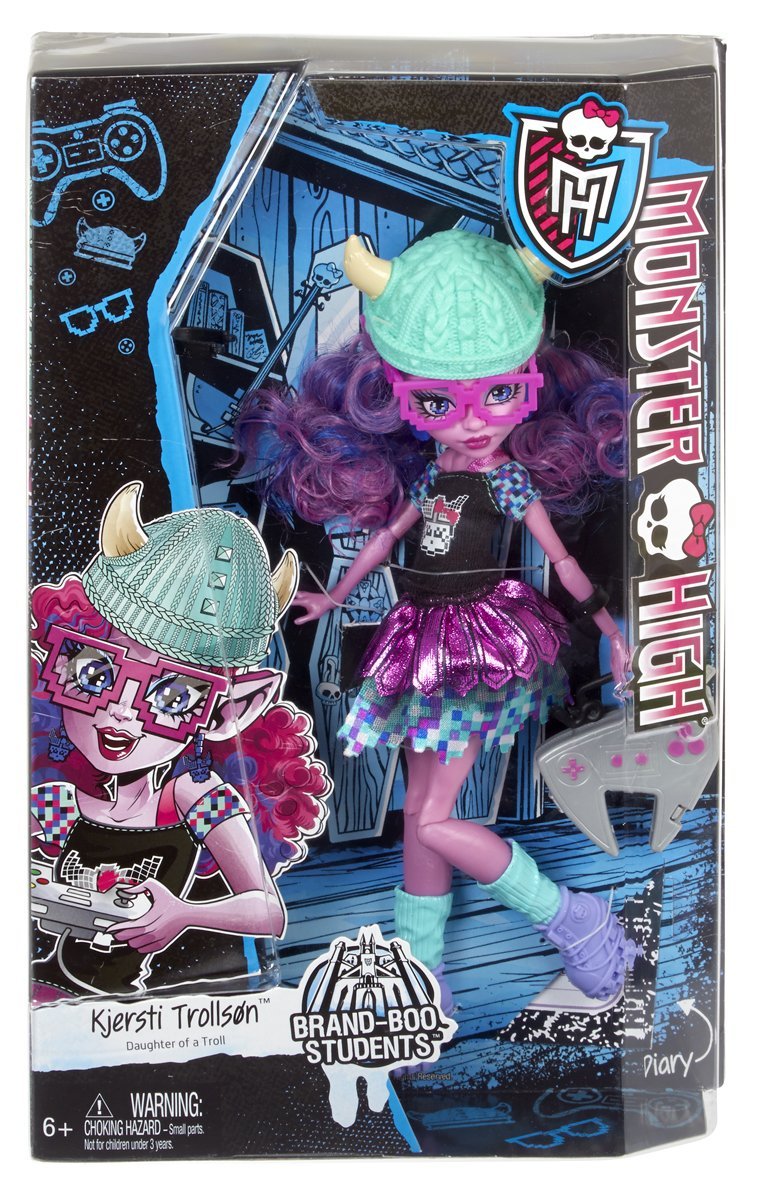Búp bê mũ len xanh Monster High Brand-Boo Students Kjersti Trollson Doll