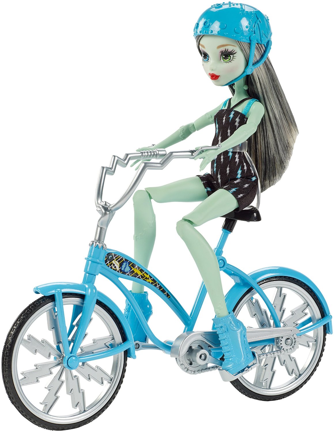 Búp bê quái vật xe đạp Frankie Stein - Monster High Boltin' Bicycle Frankie Stein Doll & Vehicle