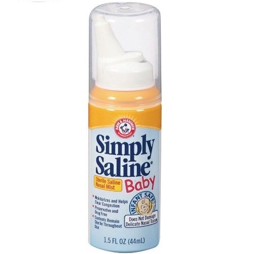 Chai xịt nghẹt mũi, vệ sinh và trị xoang cho bé Simply Saline Sterile Saline Nasal Mist