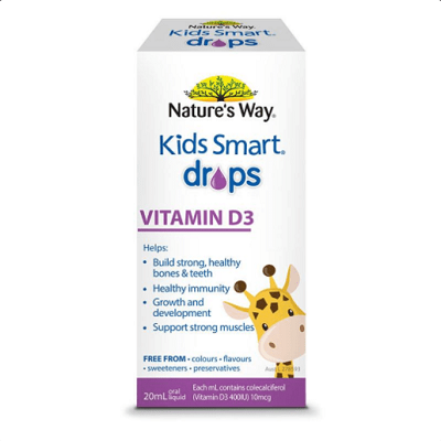 Nature’s Way Kids Smart Drops Vitamin D3 20ML – Bổ Sung Vitamin D Cho Bé.