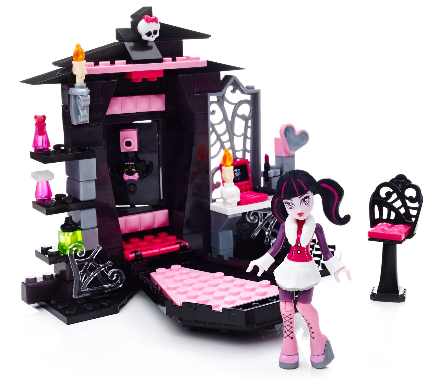 Phòng ngủ cẩm thạch của công chúa quái vật Mega Bloks Monster High Draculaura's Vamptastic Room Building