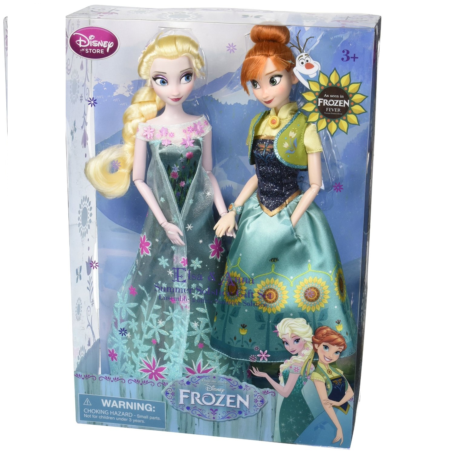 Quà tặng búp bê Elsa và Anna mùa hè - Disney Frozen Fever Anna and Elsa Dolls Summer Solstice Gift Set
