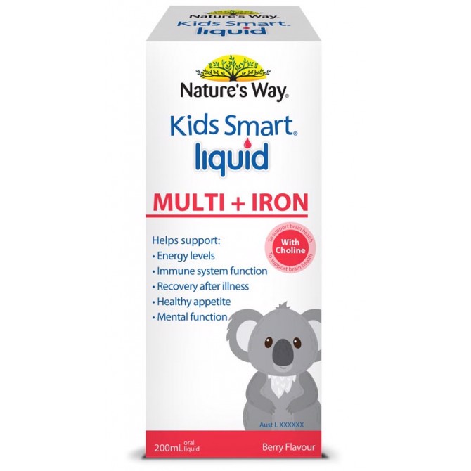 Siro bổ sung Sắt và Vi chất Nature's Way  Kid Smart Liquid Multi + Iron