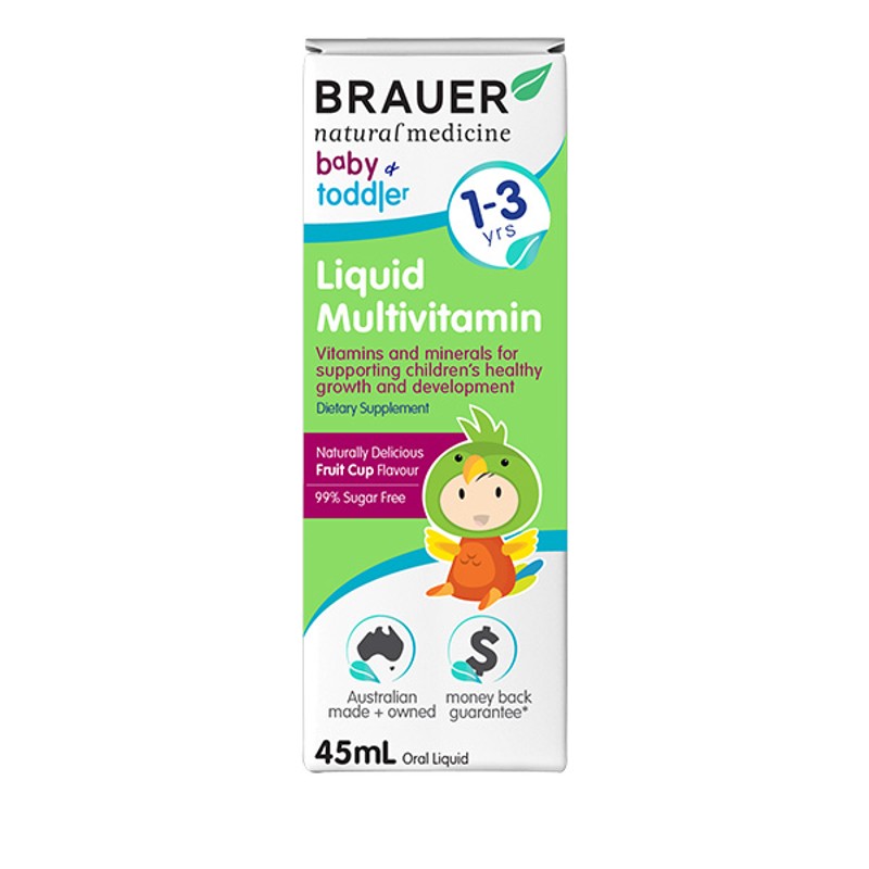Siro bổ sung vitamin tổng hợp Brauer Úc dành cho trẻ từ 1 – 3 tuổi (45 ml)