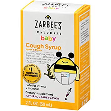 Siro đặc trị ho khan Zarbees dành cho bé sơ sinh từ 2 tháng tuổi trở lên ( Zarbee's Naturals Baby Cough Syrup, Grape, 2 Fl Ounce)