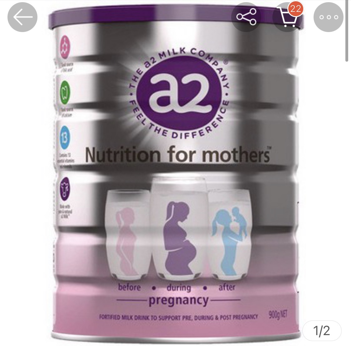 Sữa A2 Platinum Premium pregnancy formula 900g
