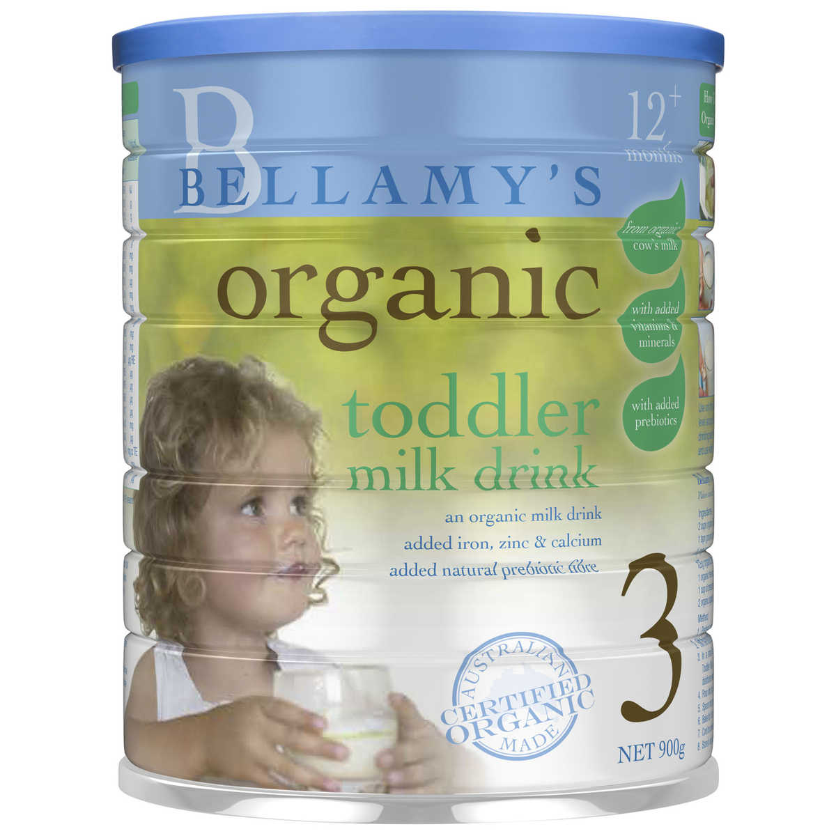 Sữa Bellamy's Organic fodder Milk Drink số 3- Cho bé từ 12-36 tháng 900g