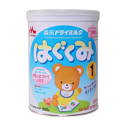 Sữa Morinaga Hagukumi số 1 hộp 850g dành cho trẻ từ 0-6 tháng tuổi