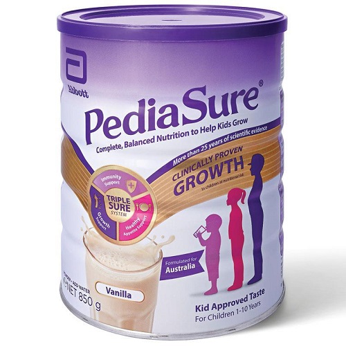 Sữa Pediasure Úc hộp 850g dành cho trẻ từ 1 đến 10 tuổi.