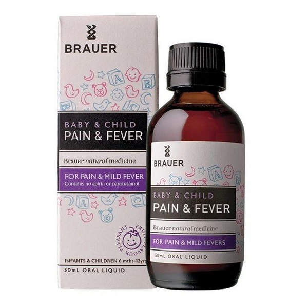 Thảo Dược Hạ Sốt Brauer Pain And Fever Của Úc, 50ml.