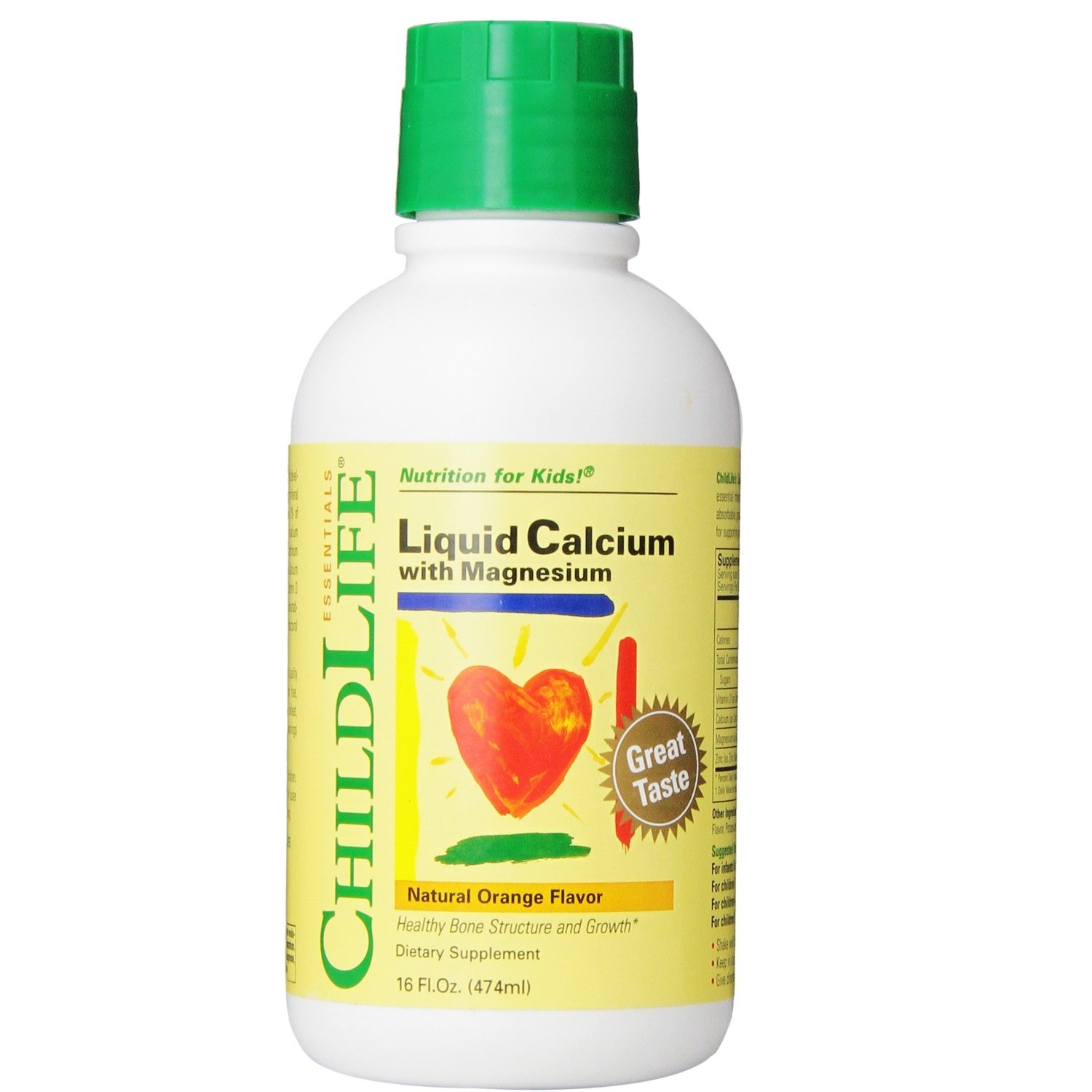 Thực phẩm chức năng bổ sung canxi, kẽm, magie cho bé childlife liquid calcium 474 ml