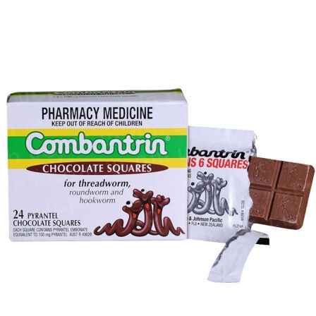 Thuốc tẩy giun Combantrin Chocolate Squares của Úc cho cả nhà.