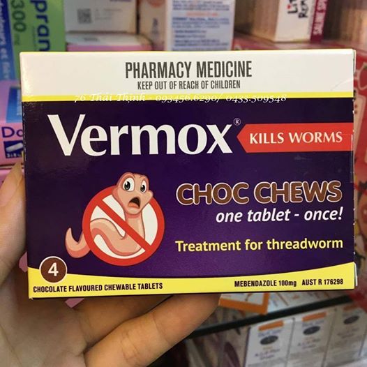 Thuốc tẩy giun Vermox của Úc cho cả nhà