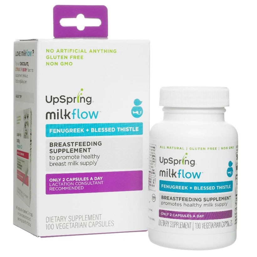Viên uống lợi sữa Upspring Milkflow Fenugreek + Blessed Thistle Mỹ 100 viên