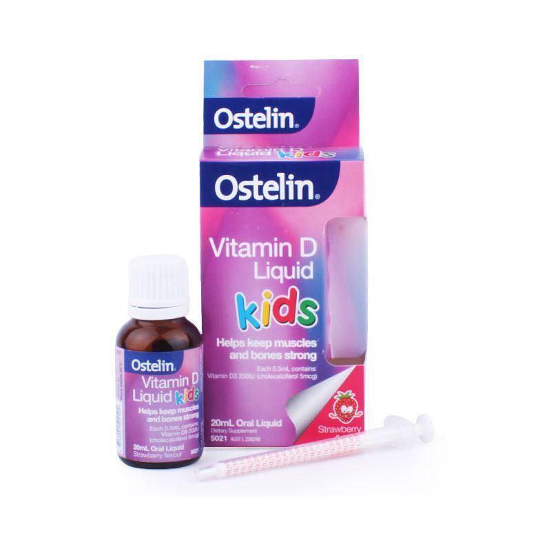 Vitamin D dạng nước cho trẻ Ostelin Kids Liquid 20ml của Úc.