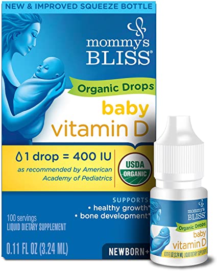 Vitamin D Mommys Bliss Organic Drop cho bé 3,24 ML