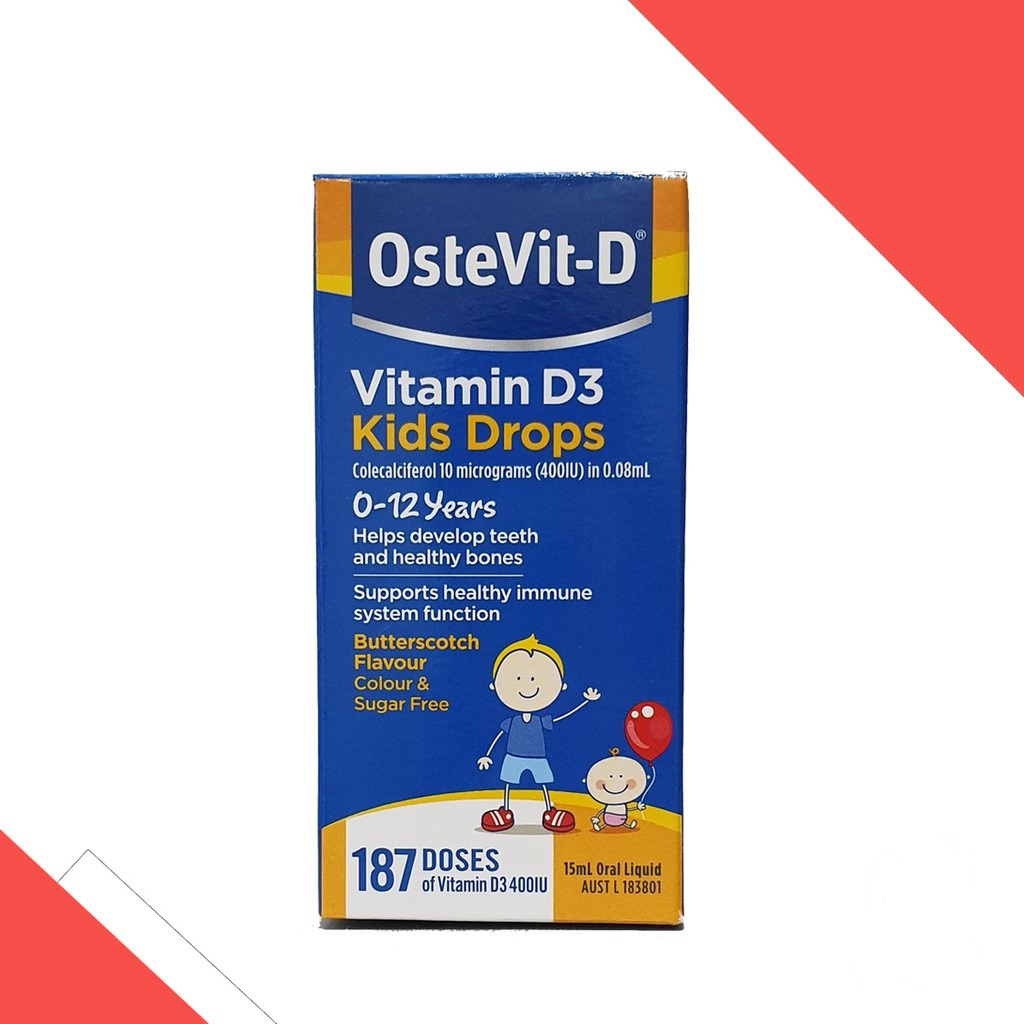 Vitamin D3 Ostevit D Drops Cho Bé 0 – 12 Tuổi ( Mẫu Mới)