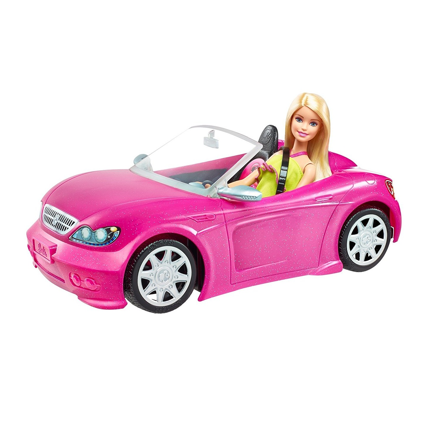 Xe hơi mui trần màu hồng của Barbie DGW23 Glam Convertible, Pink