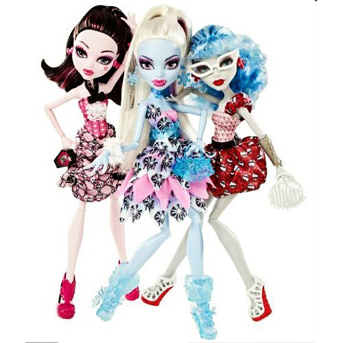 Búp bê Monster High Doll Exclusive Dot Dead Gorgeous ~ 3 Pack Draculaura, Abbey Bominable, Ghoulia Yelps