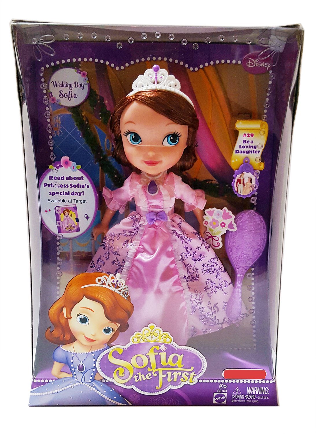 Công chúa Sofia trong ngày cưới của mẹ - Disney Sofia the First 10-Inch Wedding Day Doll with Hair Crown & Hairbrush