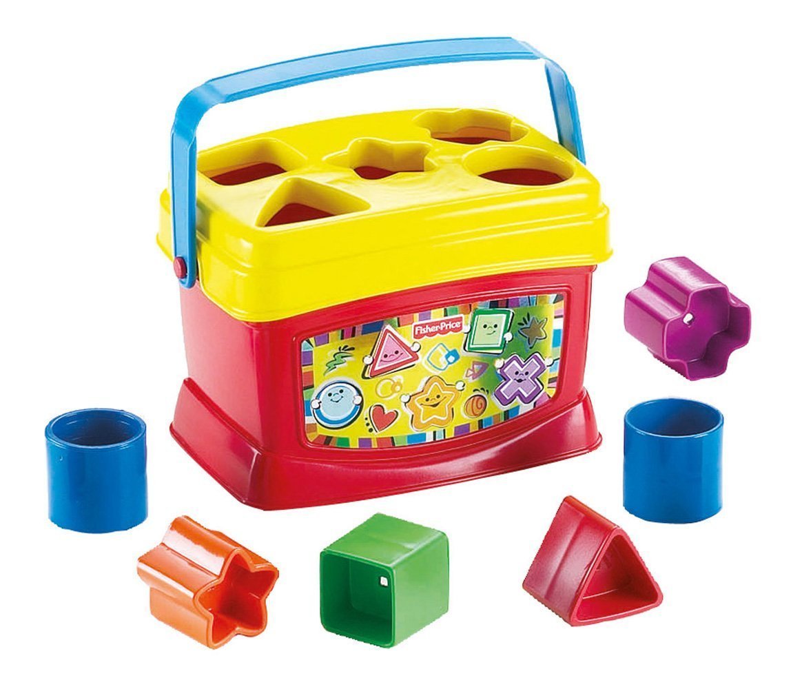 Bộ đồ chơi chiếc hộp hình khối cho bé Fisher-Price Brilliant Basics Baby's First Blocks