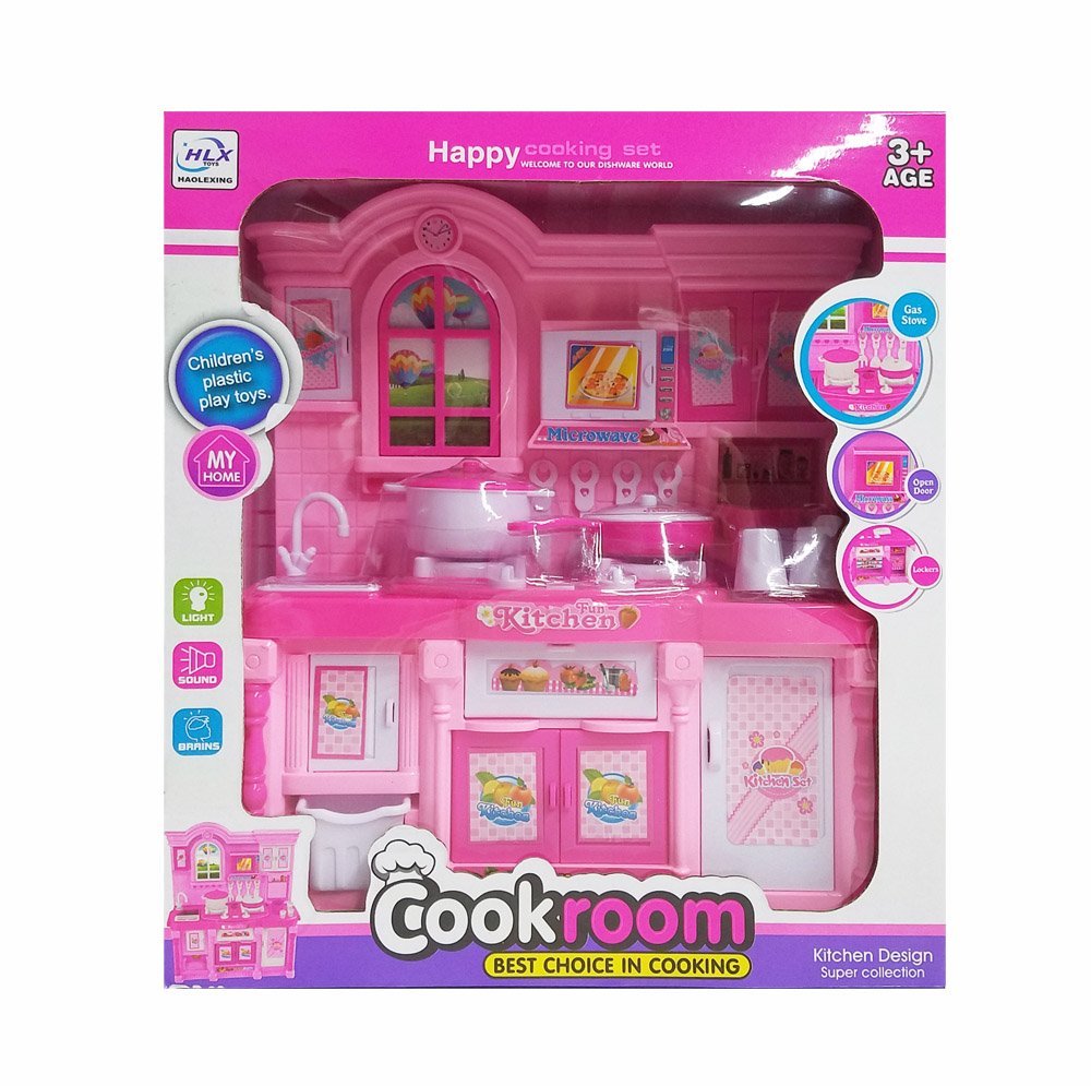 Bộ đồ chơi nhà bếp Fun Kitchen Hồng cho bé Kitchens Lights and Sound