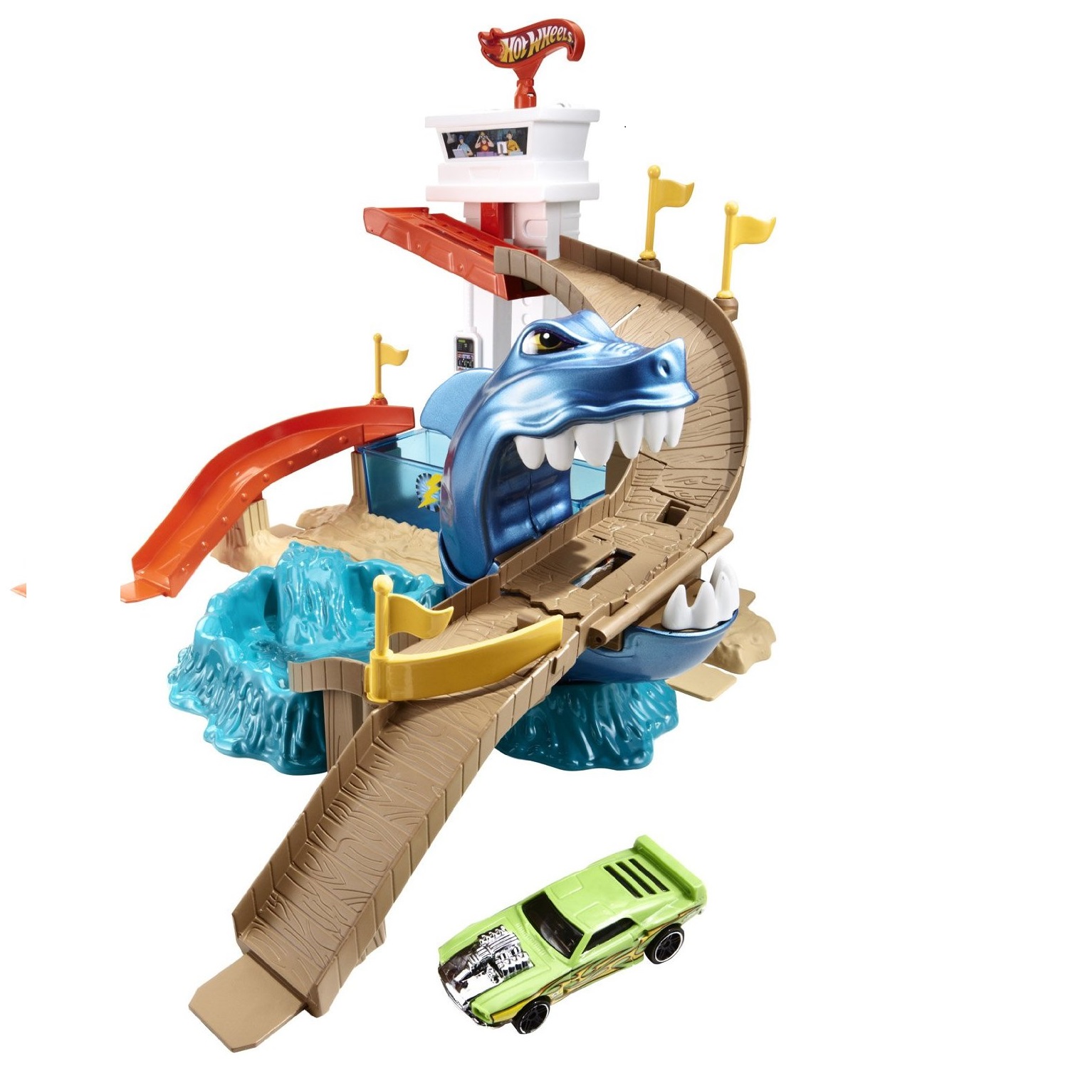 Bộ đồ chơi xe đổi màu Hot Wheels Color Shifters Sharkport Showdown Trackset