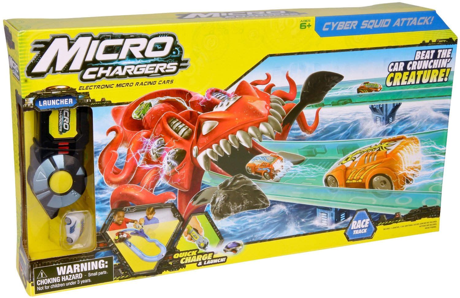 Bộ mô hình xe đua bạch tuộc lửa Micro Chargers Cyber Squid Attack