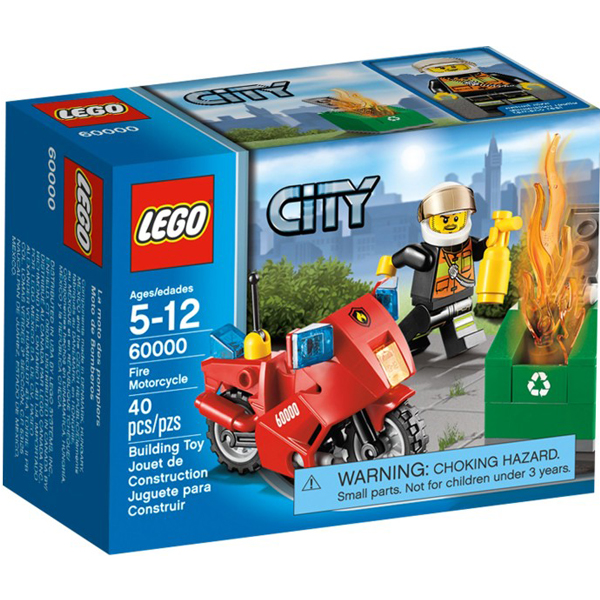 Bộ xếp hình Lego xe mô tô lính cứu hỏa