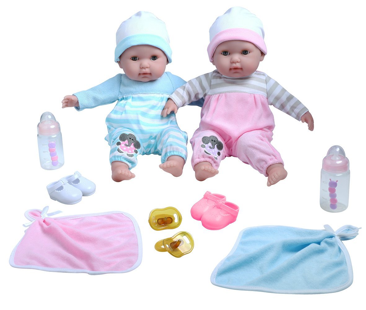 Búp bê mềm 2 em bé sinh đôi Berenguer Boutique TWINS Soft Body Baby Dolls