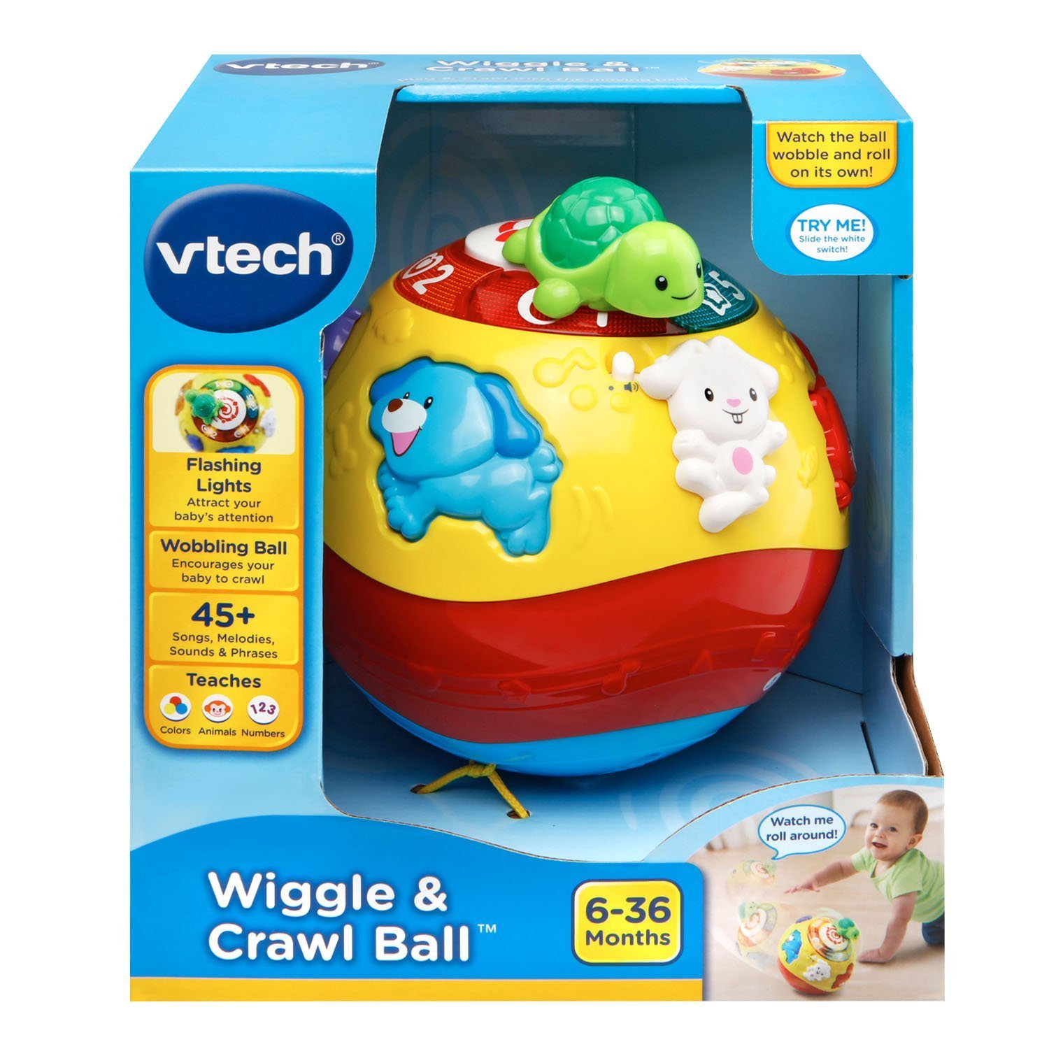 Quả bóng tập bò thông minh VTech Wiggle & Crawl Ball cho bé