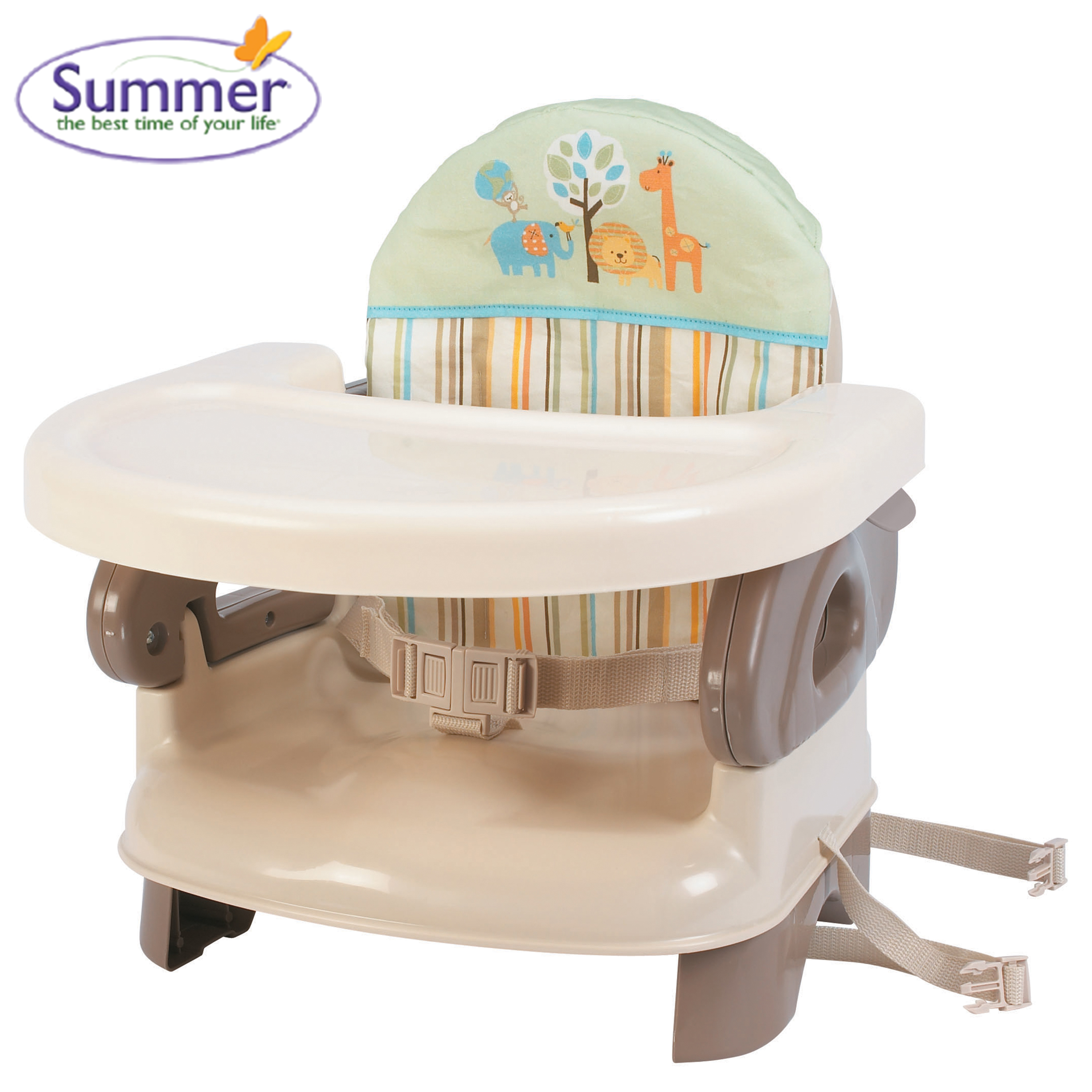 Ghế ăn Deluxe kẻ/ hồng Summer Infant cho bé (SM13060)