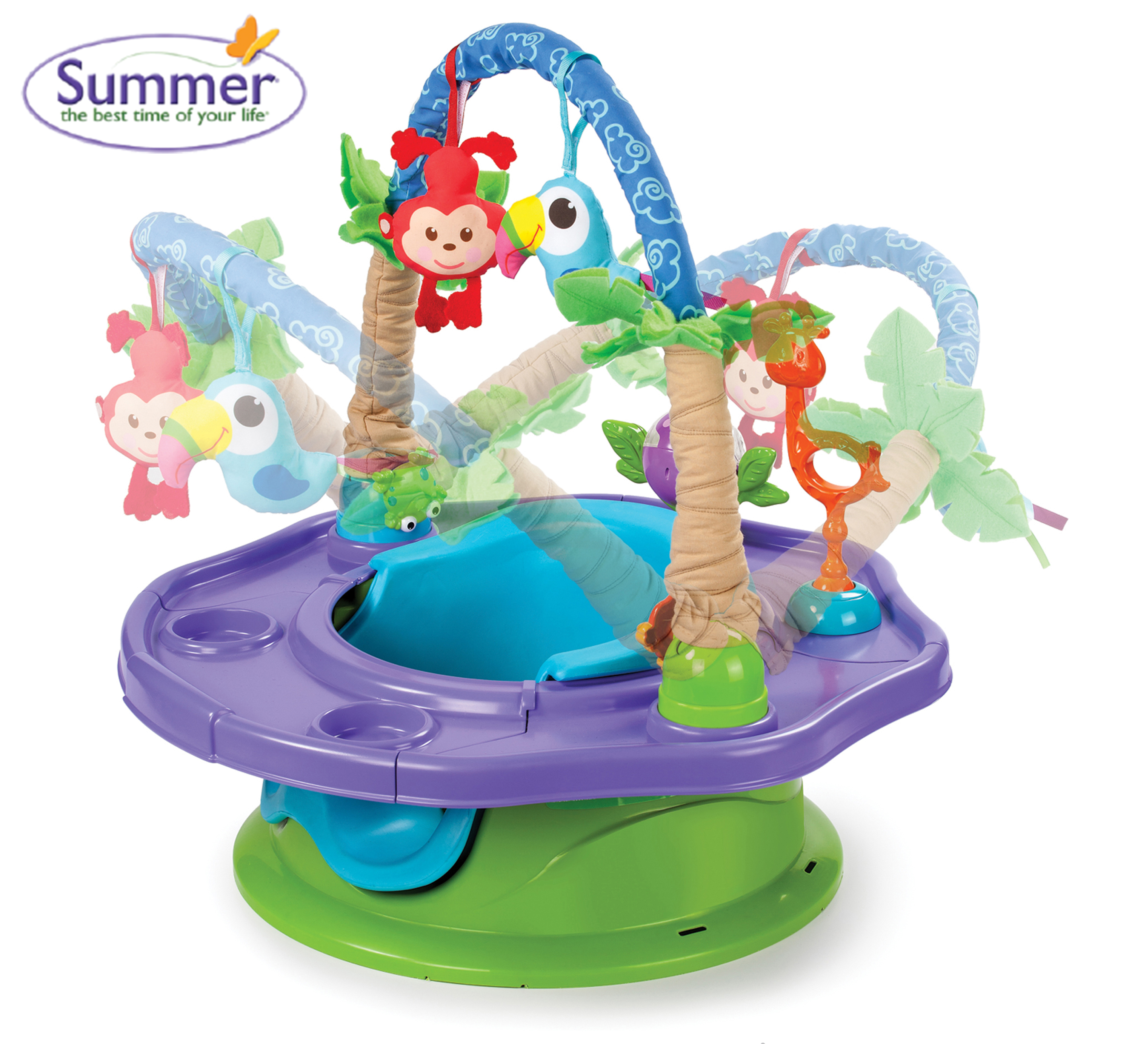 Ghế tập ngồi 3 giai đoạn có thanh đồ chơi (Xanh) Summer Infant(SM13290)