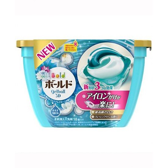 Hộp 18 viên giặt xả 3D Gel Ball (2 trong 1) nội địa Nhật Bản