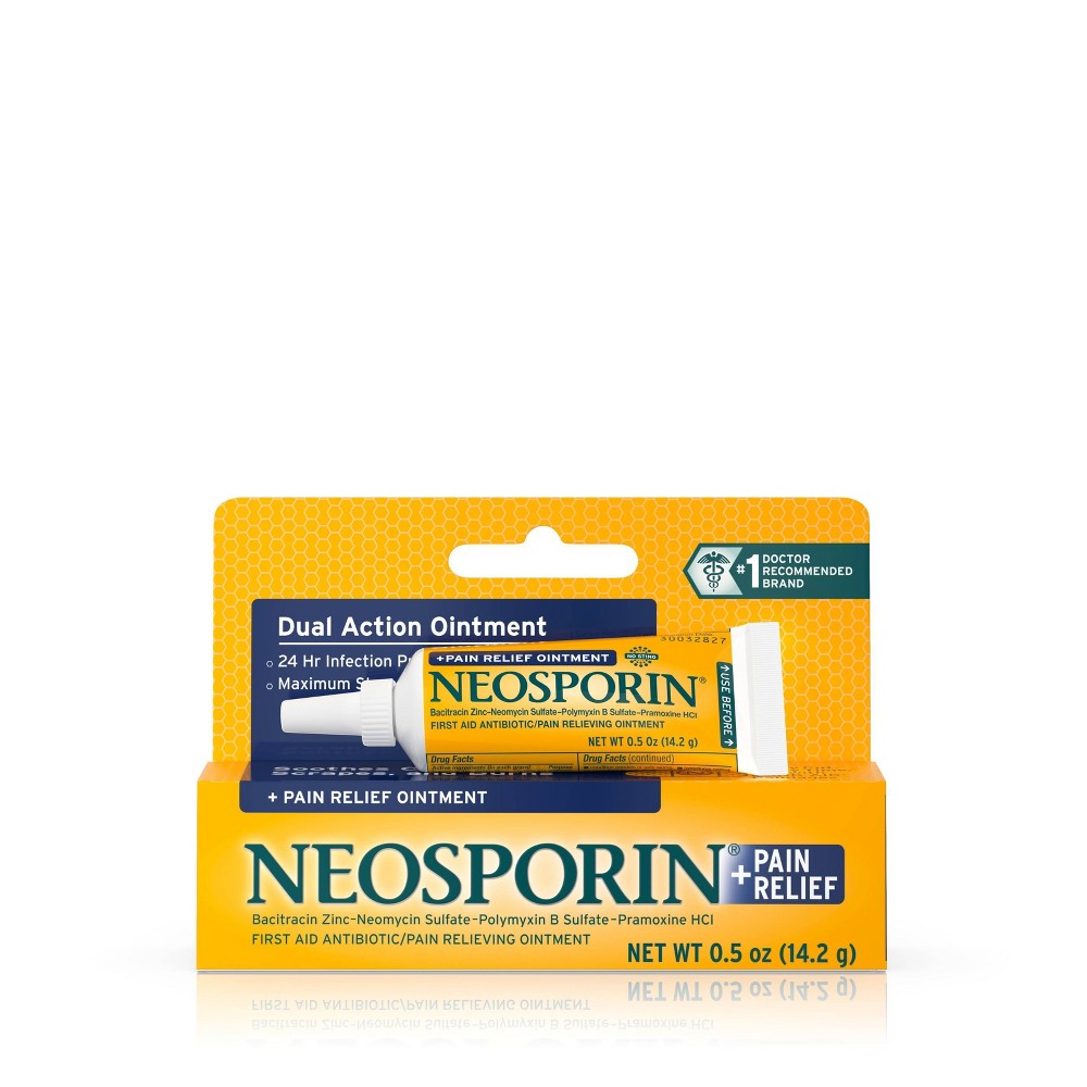 Kem Mỡ Điều Trị Vết Thương/Bỏng Neosporin + Pain Relief (14.2g)