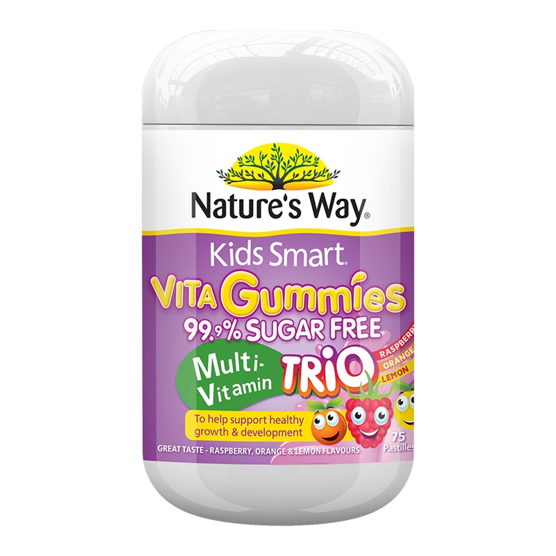 Kẹo bổ sung Vitamin cho trẻ biếng ăn - Nature's Way Kids Smart Vita Gummies Sugar Free Multi- Vitamin Trio 75 viên