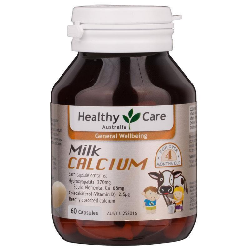 Kẹo Canxi Sữa Cho Bé - Calcium Milk Healthy Care 60 Viên