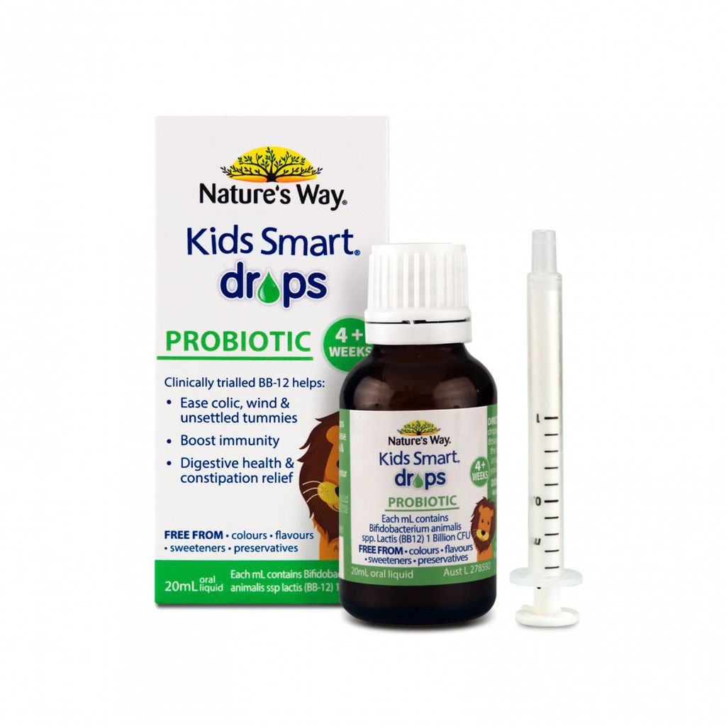 Men vi sinh cho trẻ em 4 tuần tuổi Nature's Way Kids Smart Drops Probiotic 20 ml