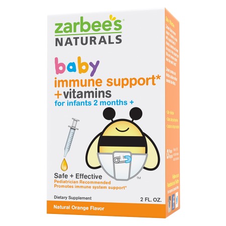 Siro tăng sức đề kháng Zarbee's dành cho bé sơ sinh từ 2 tháng tuổi trở lên Zabee's baby immune support + viatmins for infants 2  months +