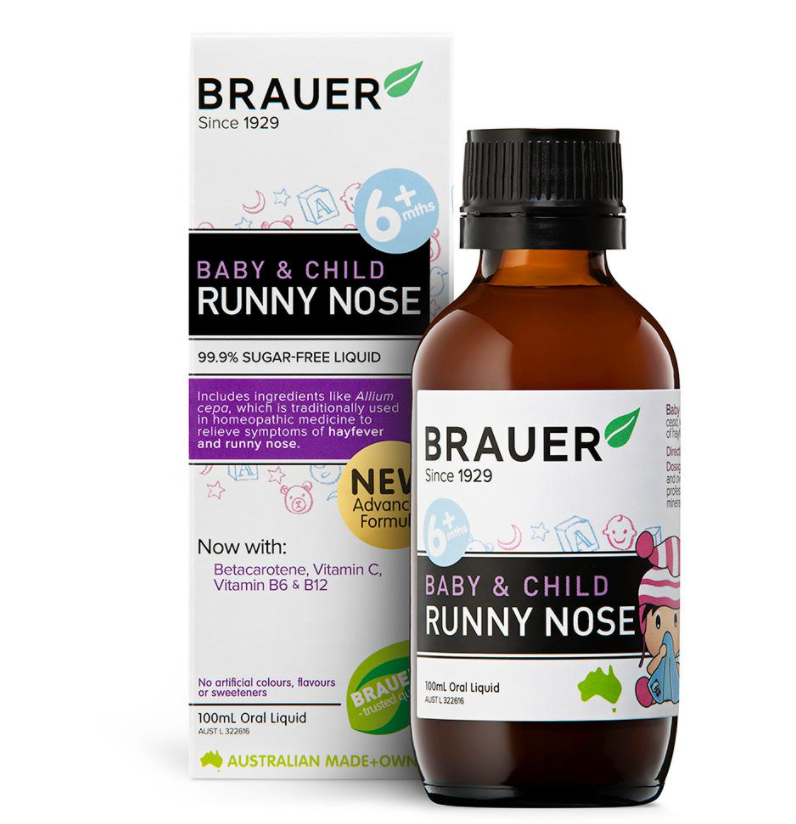Siro trị sổ mũi dành cho trẻ Brauer Baby & Child Runny Nose 100 ml.