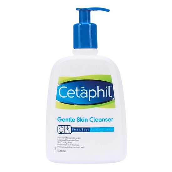Sữa Rửa Mặt Cetaphil Gentle Skin Cleaner (500ml)- Dùng được cả khô và nước