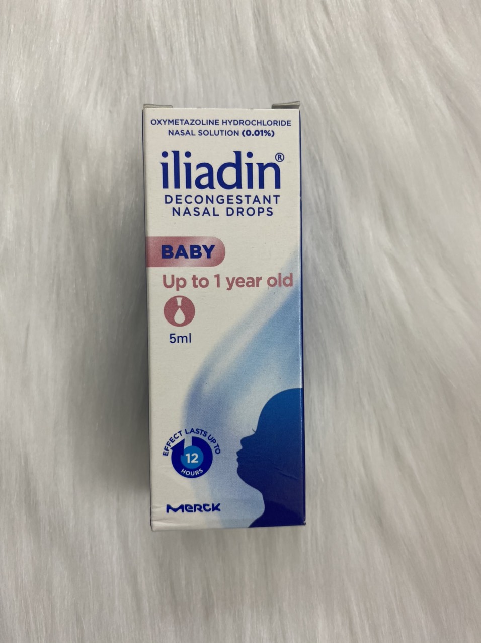Thuốc nhỏ mũi cho trẻ Iliadin 0.01% cho trẻ từ 0 đến12 tháng.