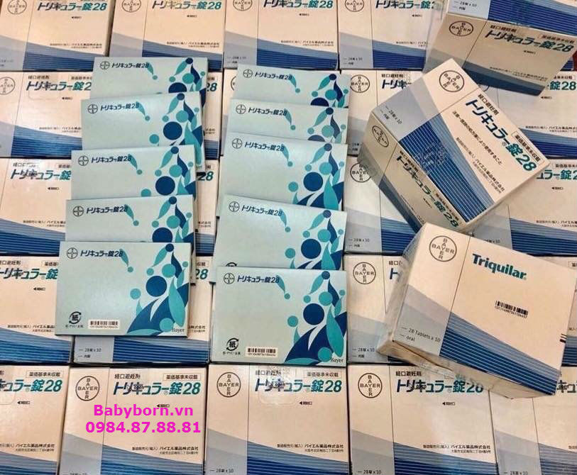 Viên thuốc tránh thai hàng ngày Nhật Bản Tricular hộp 28 viên
