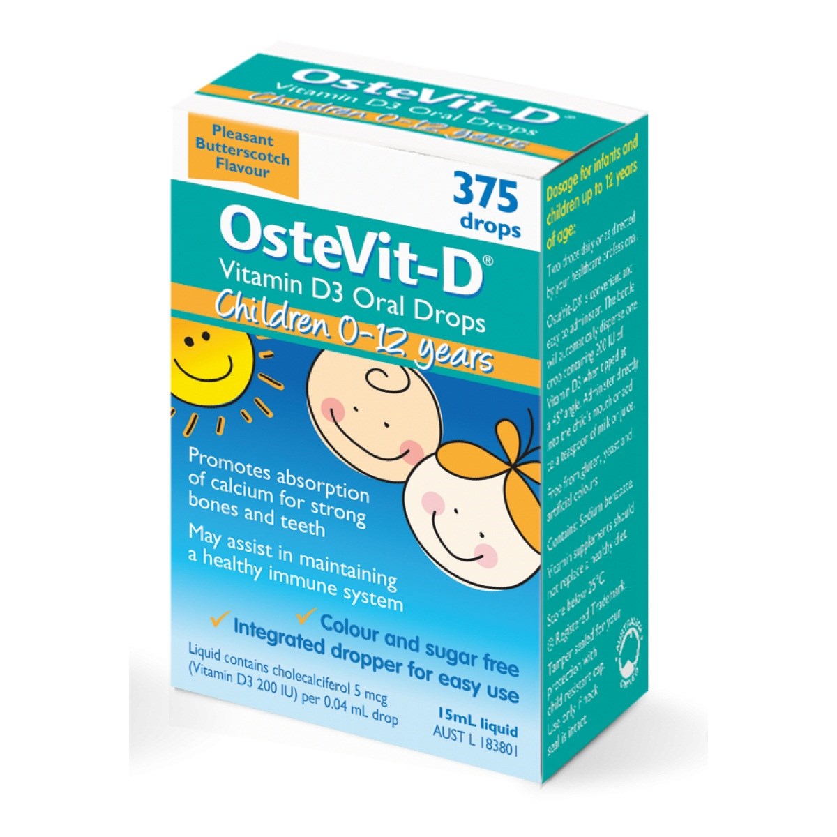 Vitamin D Ostevit Xanh dạng giọt (15ml) dành cho trẻ từ 0 - 12 tuổi