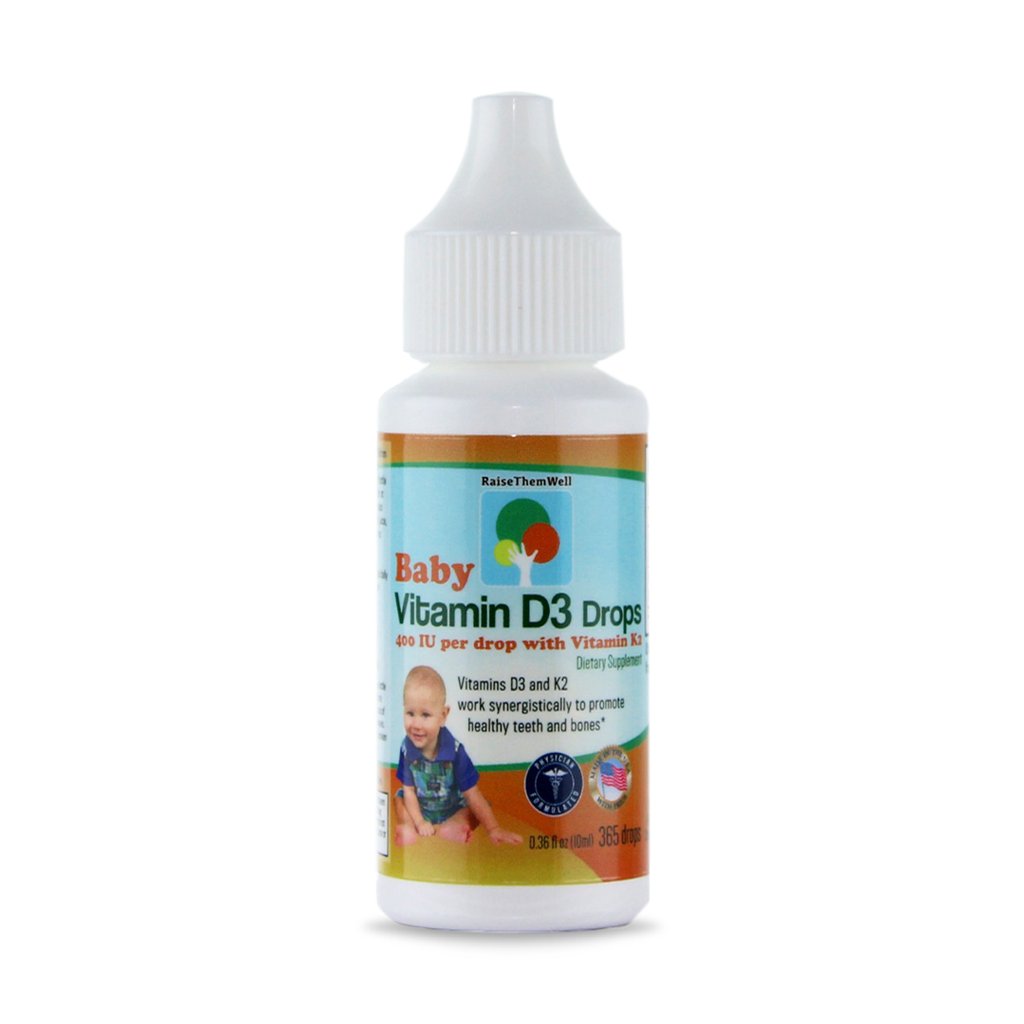 Baby Vitamin D3 Drops With Vitamin K2 Raise Them Well- Dành cho bé từ sơ sinh